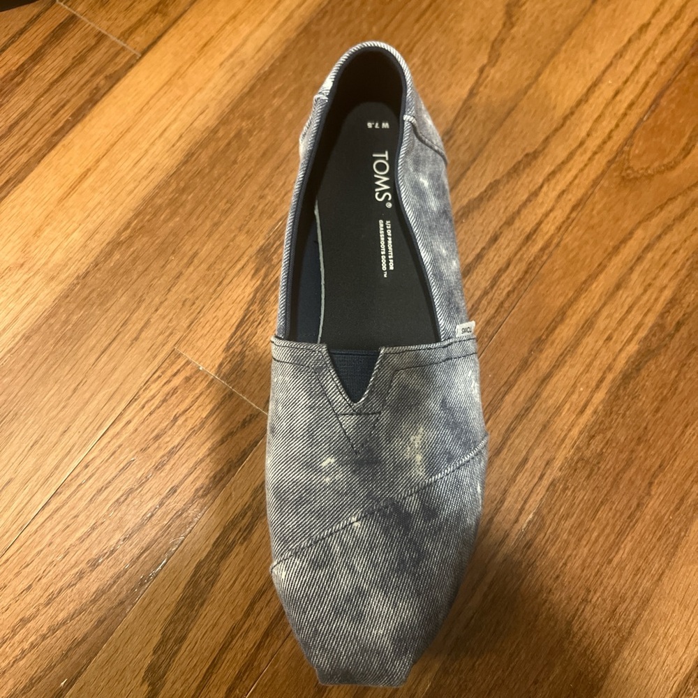 TOMS Men's Distressed Denim Slip-Ons